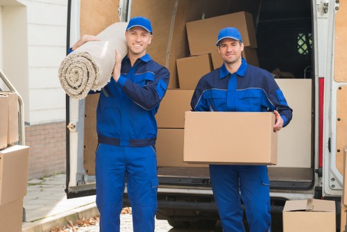 Student removals service in Richmond upon Thames with packed boxes ready for transport