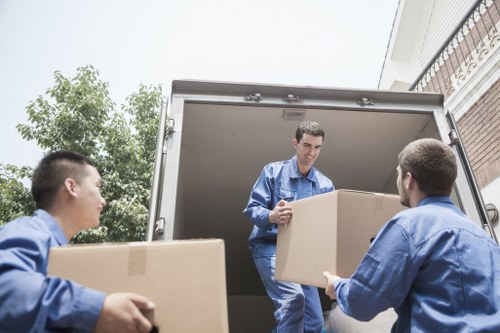 Removal van near residential streets in Richmond upon Thames