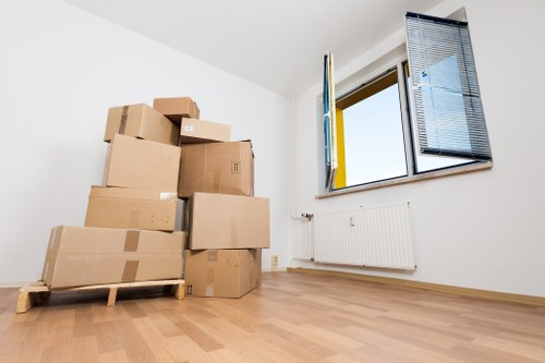 Professional house removals in Richmond upon Thames with moving team and packed boxes
