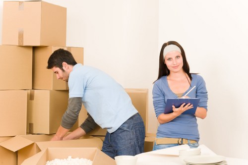 Professional packing and transport of a dining table and chairs