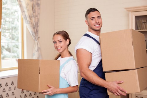 Furniture being loaded into a removals vehicle for same day transport