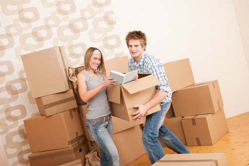 Fragile items packed securely with protective materials
